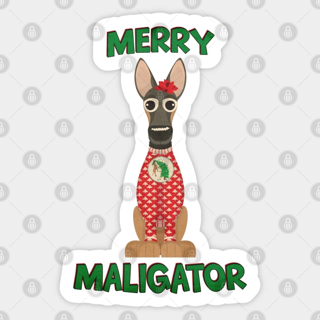 Merry Maligator: Ugly Sweater! Sticker by ArtsofAll